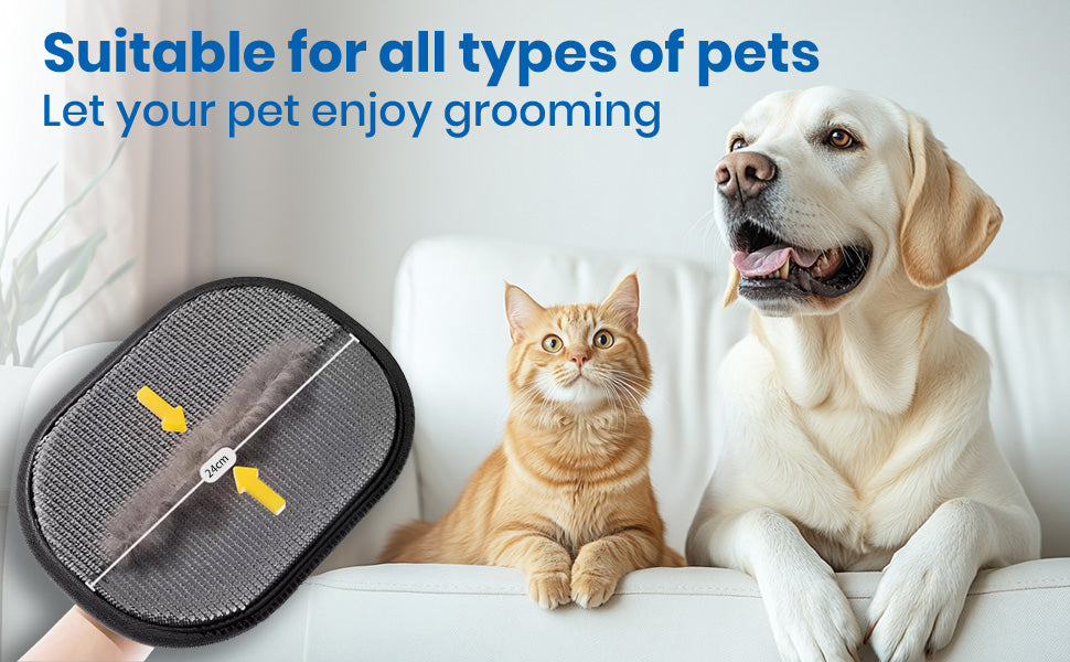 CUBIZ Pet Hair Removal Glove for Cats & Dogs